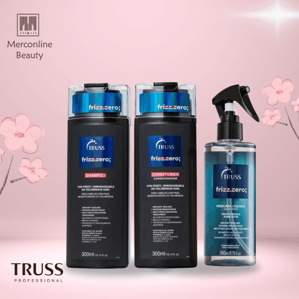 Combo Frizz Zero: Shampoo Frizz Zero 300ml + Condicionador 300ml + Máscara Líquida Frizz Zero 260ml